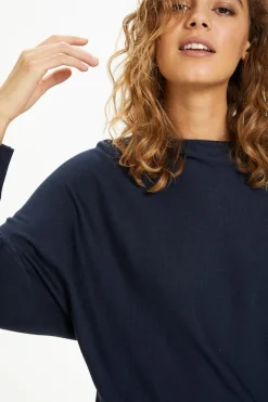 Culture Naisten Neule, Annemarie Batwing Jumper Tummansininen