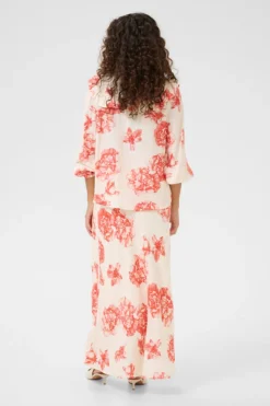 Culture naisten pusero, CUALEXA SHIRT White/Redflower