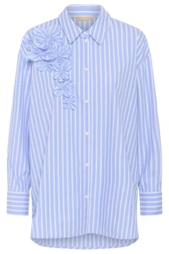 Culture naisten pusero, CULORA SHIRT Blue/White Stripe