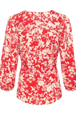 Culture Naisten Pusero, JENNY BLOUSE Punainen Kuosi