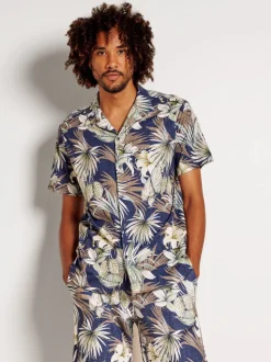 Desoto miesten paita, 83733-3-917 Vihreä Kuosi