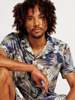 Desoto miesten paita, 83733-3-917 Vihreä Kuosi