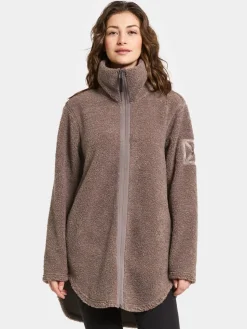 Didriksons naisten fleece, UMI WNS FZ 3 Ruskeanharmaa