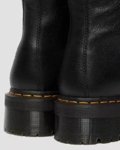 Dr. Martens naisten lämpövuorelliset platform maiharit, Jadon Faux Fur Lined Leather Platform Boots, Musta