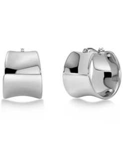 Edblad korvakorut, CANE HOOPS L STEEL Hopeanharmaa