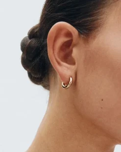 Edblad korvakorut, CHUNKY HOOPS S GOLD 14mm Kullankeltainen