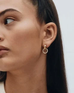 Edblad korvakorut, ETERNAL ORBIT EARRINGS STEEL Kullankeltainen