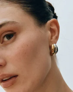 Edblad korvakorut, FURO DUO CREOLES MIXED Hopeanharmaa