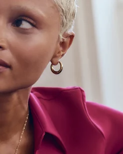 Edblad korvakorut, FURO HOOPS L GOLD Kullankeltainen