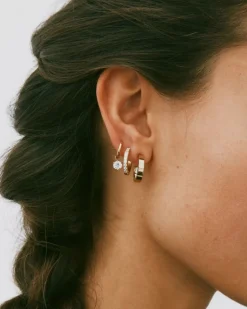 Edblad korvakorut Monaco Earrings Mini Gold, Gold pleated