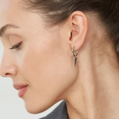 Edblad korvakorut, PEAK HOOPS STEEL Hopeanharmaa