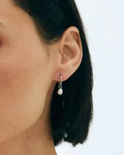 Edblad korvakorut Perla Hoops Steel, Stainless steel