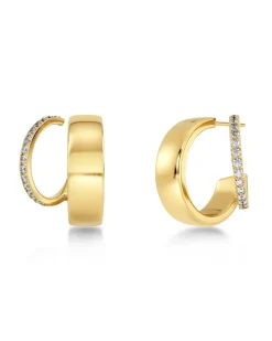 Edblad korvakorut, PLIÉ HOOPS DOUBLE GOLD Kullankeltainen