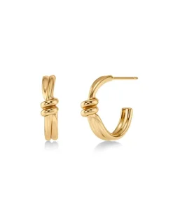 Edblad korvakorut Swivel Hoops Gold, Gold pleated