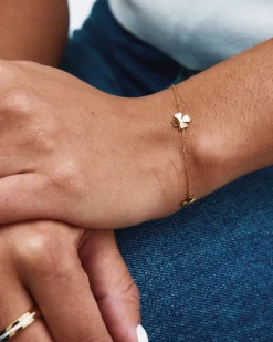 Edblad naisten rannekoru Lucky Bracelet Mini Gold, Gold pleated