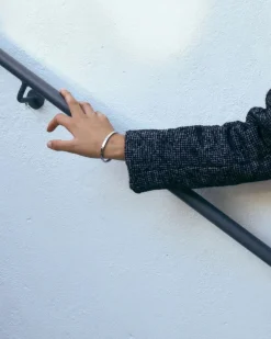 Edblad rannekoru, FAVE BANGLE STEEL Hopeanharmaa