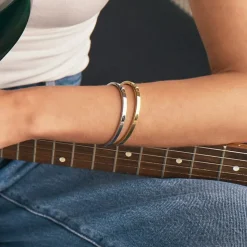 Edblad rannekoru, FAVE BANGLE STEEL Hopeanharmaa