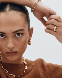 Edblad rannekoru Ivy Maxi Bracelet Gold, Gold pleated