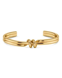 Edblad rannekoru Swivel Bangle, Gold pleated