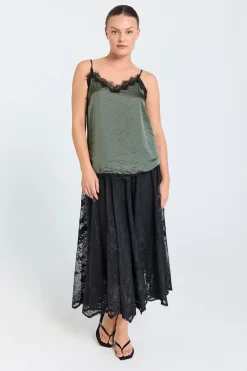 Freequent naisten hame LALLY SKIRT, musta