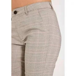 Freequent naisten housut, REX PANT Beige Ruutu