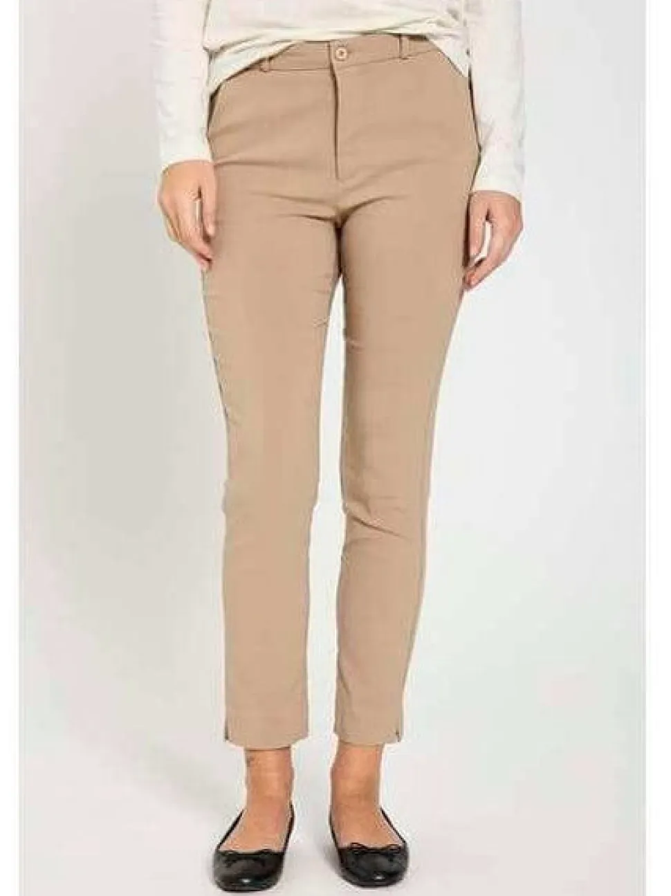 Freequent Naisten Housut, SOLVEJ ANKLE PANT Vaalea Beige