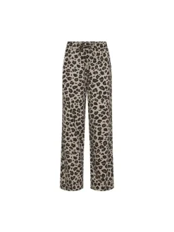 Freequent naisten housut, FQLAVISCO-PANTS Ruskea Kuosillinen