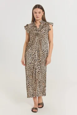 Freequent naisten mekko, BAYLIN DRESS Ruskea Kuosi