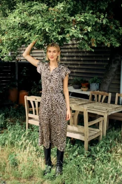 Freequent naisten mekko, BAYLIN DRESS Ruskea Kuosi