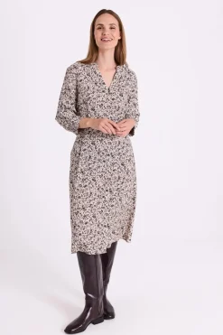 Freequent naisten mekko Molli Dress, kuosillinen beige