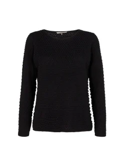 Freequent Naisten Neule DODO PU DOTTIE 100%CO Musta