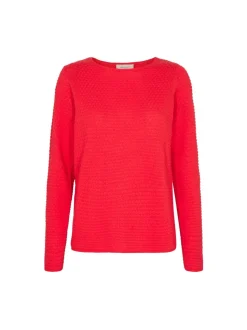 Freequent Naisten Neule DODO PU DOTTIE 100%CO Punainen