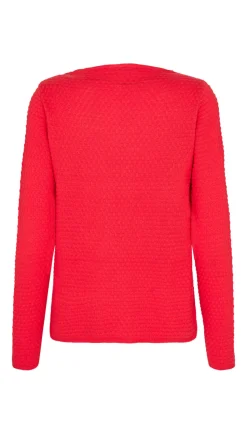 Freequent Naisten Neule DODO PU DOTTIE 100%CO Punainen