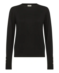 Freequent Naisten Neule, FQKATIE PULLOVER Musta