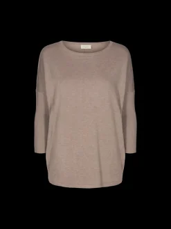 Freequent Naisten Neule, Jone Plain Ruskeanharmaa