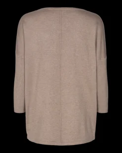 Freequent Naisten Neule, Jone Plain Ruskeanharmaa