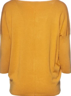 Freequent Naisten Neule, Jone Plain Sinapinkeltainen