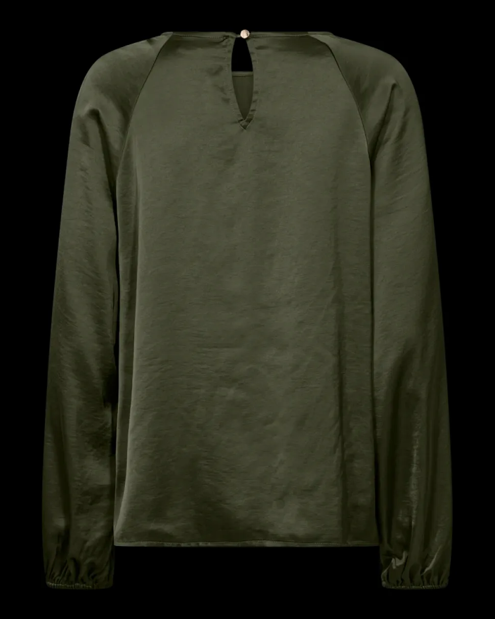 Freequent naisten pusero DOVE BLOUSE, tummanvihreä