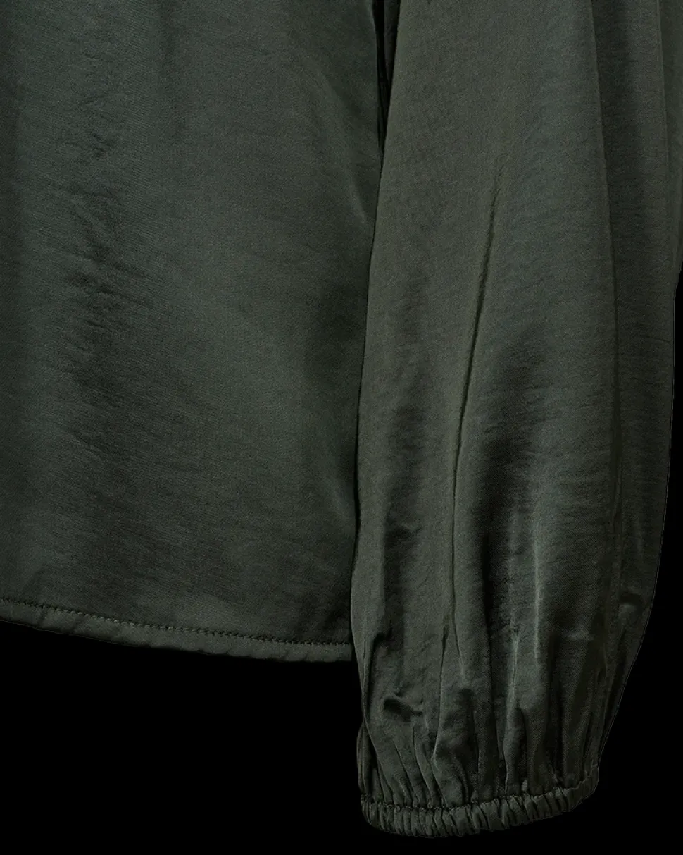 Freequent naisten pusero DOVE BLOUSE, tummanvihreä