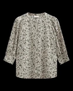 Freequent naisten pusero Molli Shirt, kuosillinen beige