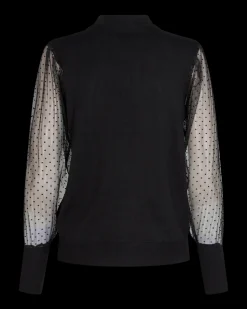 Freequent Naisten Pusero DOTKA PU Musta