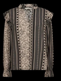 Freequent Naisten Pusero, TIDY BLOUSE Musta Kuosi