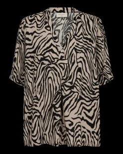 Freequent naisten pusero, LARIN BLOUSE Ruskea Kuosillinen