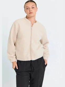 Freequent naisten takki K-TEDDY JACKET, hiekka