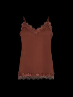 Freequent Naisten Toppi FQBICCO TOP NOOS Tummanruskea