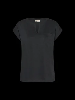 Freequent Naisten T-paita VIVA V SS POCKET-VTT Musta