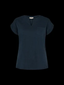 Freequent Naisten T-paita VIVA V SS POCKET-VTT Tummansininen