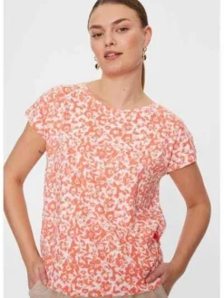 Freequent naisten t-paita, SELINE TEE Oranssi Kuosi