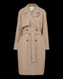 Freequent Naisten Trenssitakki, OTTIE JACKET Vaalea Beige