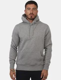 Gant miesten collegehuppari, EMBOSSWED SWEAT HOODIE Keskiharmaa